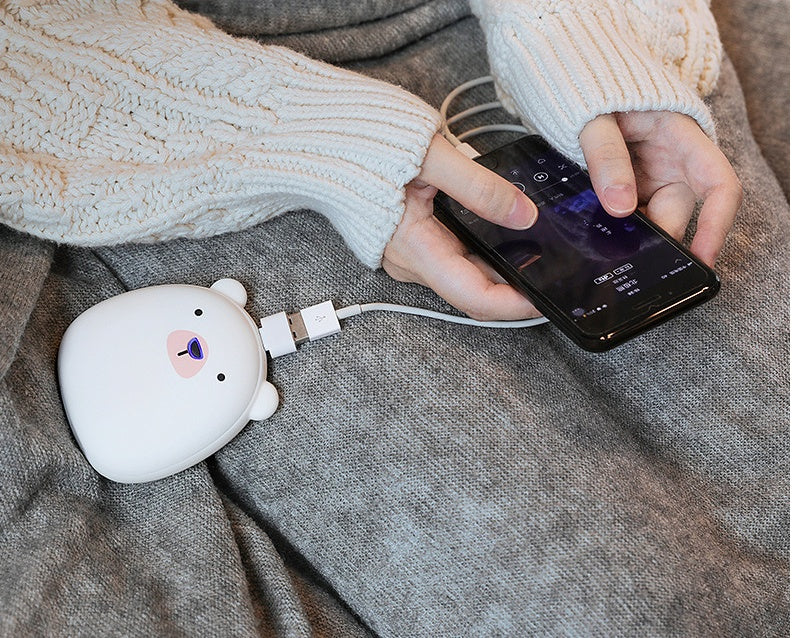 Cute Cartoon Penguin Polar Bear Electric Hand Warmers USB Rechargeable Double-Side Heating Pocket Power Bank Warmer Cute Cartoon Penguin Polar Bear Electric Hand Warmers USB Rechargeable Double-Side Heating Pocket Power Bank Warmer